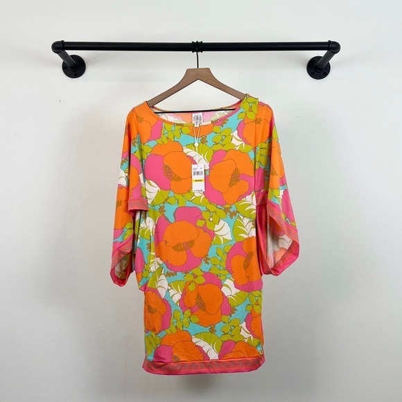 NWT Trina Turk Playa De Flor Floral Printed Swim Coverup Tunic Dress - Picture 4 of 7